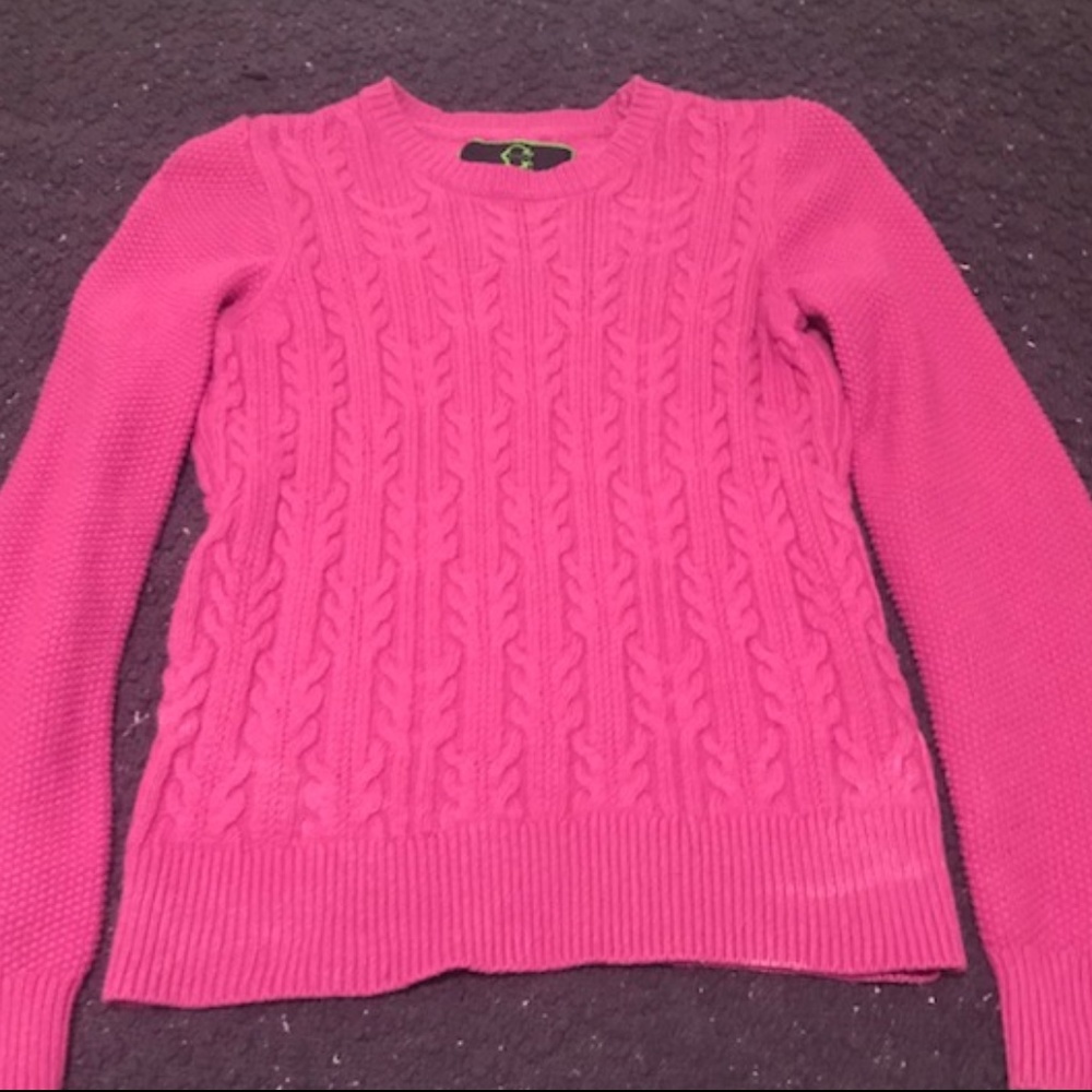 Beautiful Pink Sweater with Elbow Pad Details